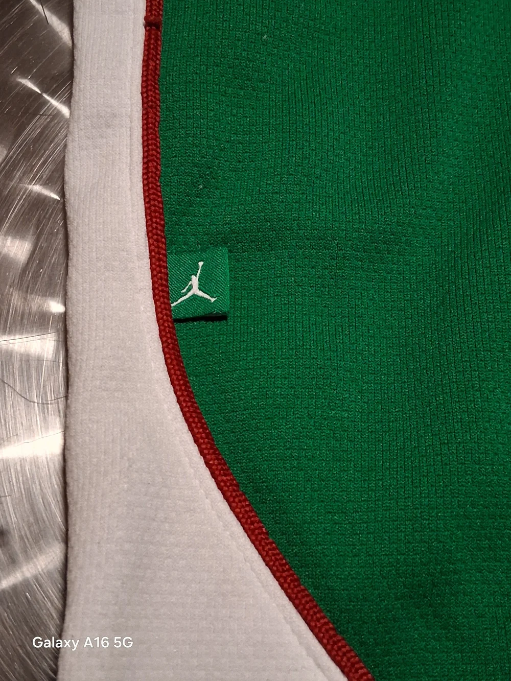 Jordan Green, White & Red Athletic Shorts with Jumpman